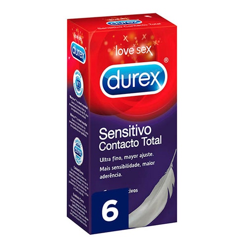 Durex sensitivo contacto total - preservativos (6 u)