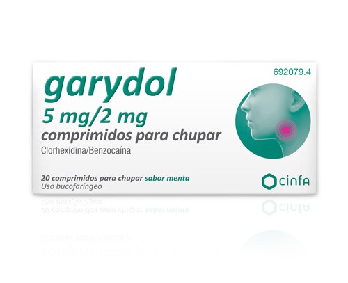 GARYDOL 5mg/2mg COMPRIMIDOS PARA CHUPAR , 20 comprimidos