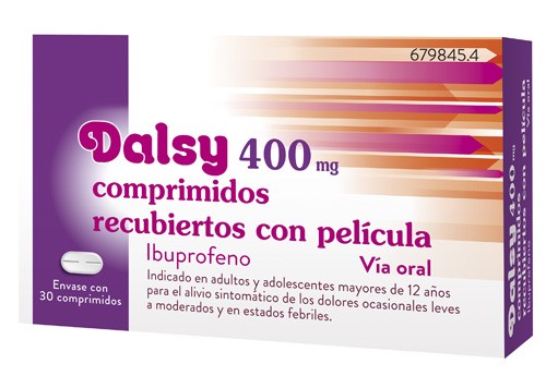 DALSYDOL 400 MG COMPRIMIDOS RECUBIERTOS CON PELICULA, 30 comprimidos