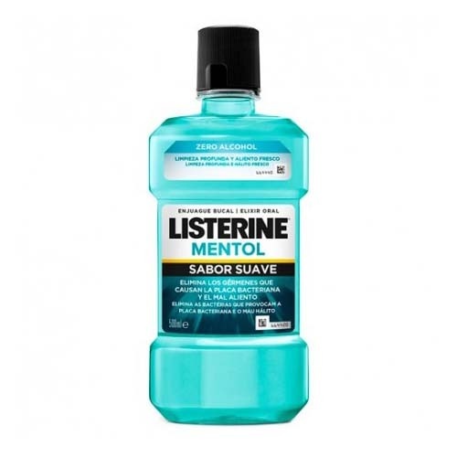 Listerine mentol sabor  suave (1 botella 500 ml)